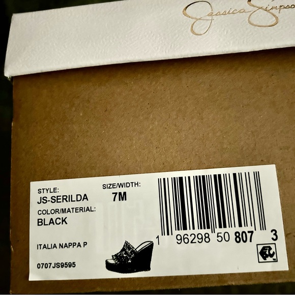 NWT Jessica Simpson black espadrille wedge - Picture 6 of 6